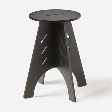 Puinen Rootz-sivupöytä - Sohvapöytä - Tenon-nivelpöytä - Helppo koota - Ympäristöystävällinen - Melua vaimentavat lattiasuojat - H48,5 x Ø30,5cm - Mus