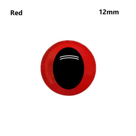 10st/5 Par Plastic Eyes Eyeball Röd 12mm