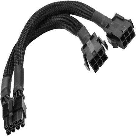 8-stifts hane till dubbel 6-stifts honkabeladapter 20 cm CPU 8-stifts till grafikkort PCI-Express strömsplitterkabel