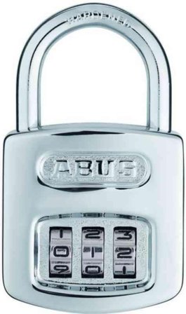 ABUS 160/40 SB Hengelås polert stål, dobbeltregulert 3 sifferhjul, Dør- & vindusbeslag