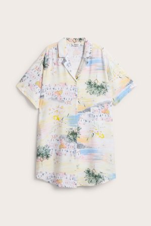 Kappahl | Sukienka koszulowa z krótkimi rękawami Offwhite XL | Offwhite