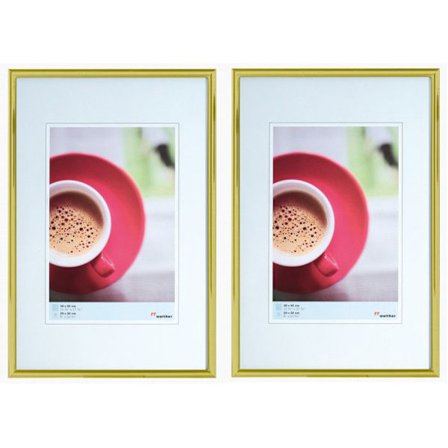 Set med 2 fotramar - Walther Galeria - 30 x 40 cm - Guld