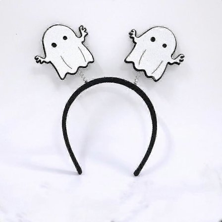 6 st Halloween Hårband - Glitter Pumpa Spindel Spöke Fladdermus Häxa Hårband