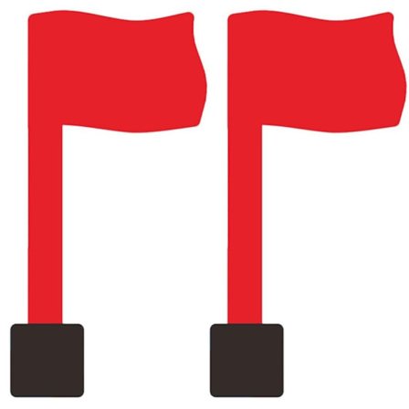 E-mail Flag Roterende rød flag 2 stk.