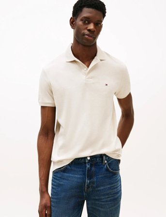 Tommy Hilfiger Liquid Cotton Reg Seasonal Polo - Cream - L