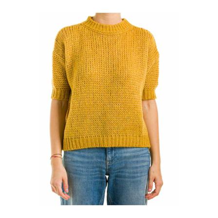 Roberto Collina, F4743 F47021 -shirt Geel, Dames, Maat:S