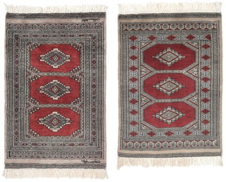 Pakistan Bokhara 2Ply Rug 64X94 Brown/Black Wool, Pakistan