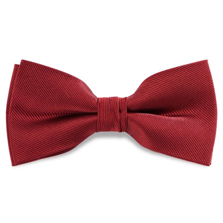 Burgundy Pre-Tied Silk-Twill Bow Tie for Men - Pre-tied bow ties