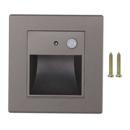 1.5W 3000K Sensor Trinnlys Innfelt Trappelys LED Trinnlys med Bevegelsessensor 180‐240V