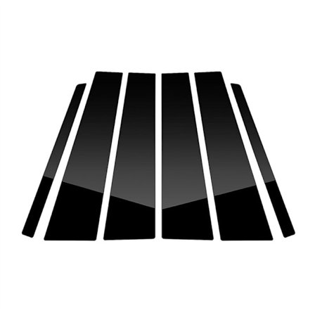 Bilsidestolpar List Dekoration Fönster Dörr för Explorer 2011-2019 Anti-Repor Klistermärke Tillbehör, Blank Svart