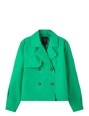 Nlfmata Short Trenchcoat Green LMTD