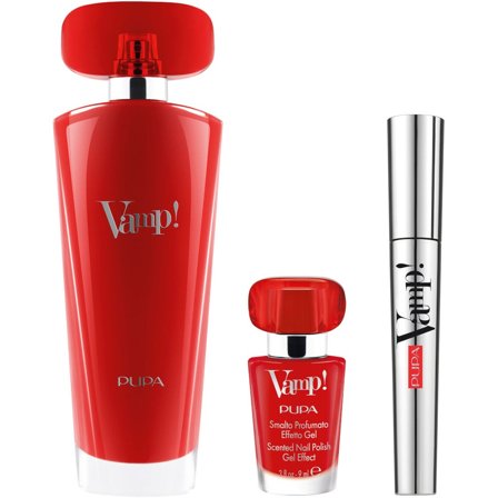 Pupa Kit Vamp Red Eau De Parfum 100 ml+Mascara 9ml+Smalto
