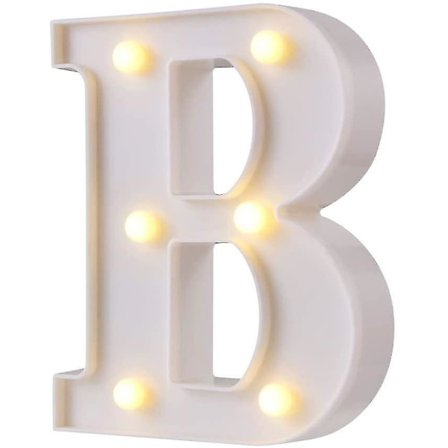 Dekorativ LED-lampa i form av bokstaven B