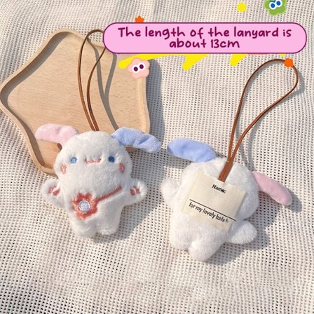 Squeak Doll Namn Sticker Hänge Frog Panda Plysch Bagage Tag