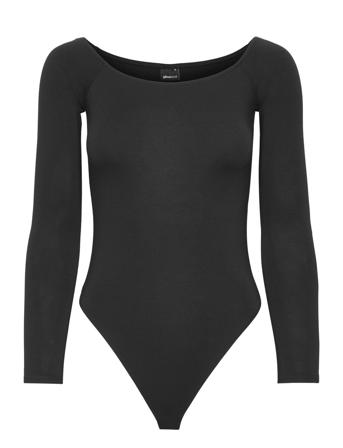 Off Shoulder Body T-shirts & Tops Bodies Svart Gina Tricot*Betinget Tilbud