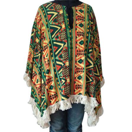 Hollowen Cape Colorful Cosplay Poncho för Festival Party