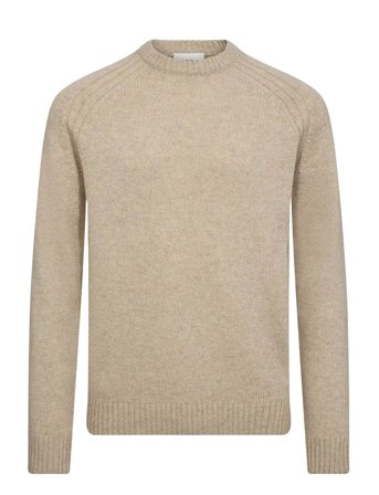 Bs Baldor Regular Fit Knitwear Tops Knitwear Round Necks Beige Bruun & Stengade