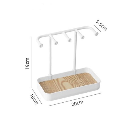 Smykker Display Rack Desktop Opbevaringsboks HVID