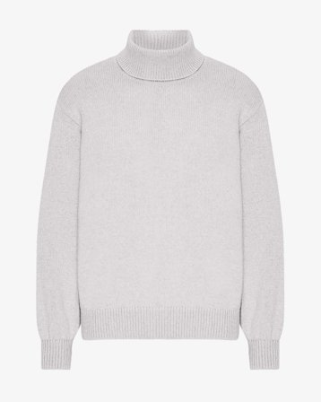 Merino Wool Turtleneck - Snow Melange XS