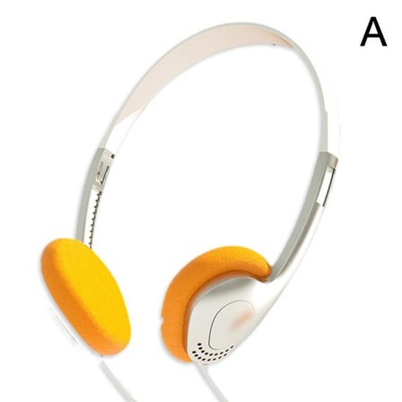Vintage Retro Klassiske Hovedtelefoner Headset til Sony Panasonic CD MD Orange One-Size