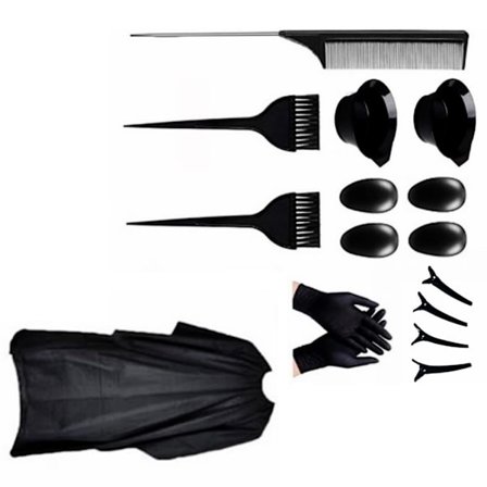 16x Hårfärgningskit Hårfärgningsverktyg Hårklämmor för Lockigt Hår Långt Hår