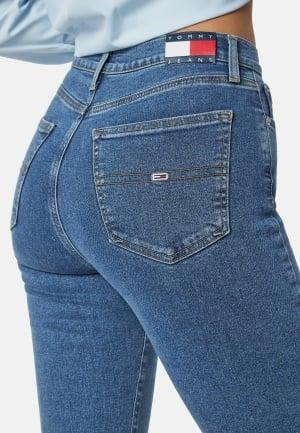 TOMMY JEANS Sylvia HGH Flare 29/32 Medium Blue Denim Jeans Dam
