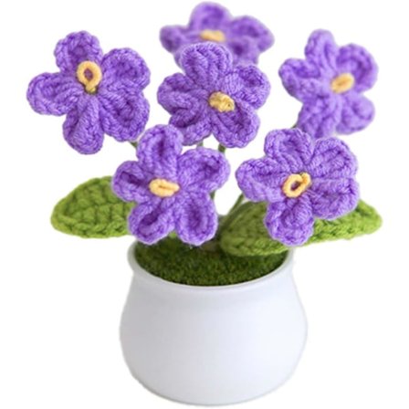 Håndlavet Hæklet Solsikke I Potte - Kunstig Solsikke Til Hjemmet Model 3