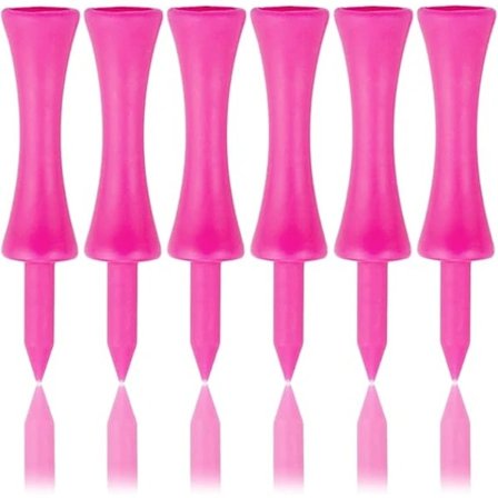 Rosa plastgolfpeggar 57 mm 100 st Castle Golf Tee 2-1/4 tum