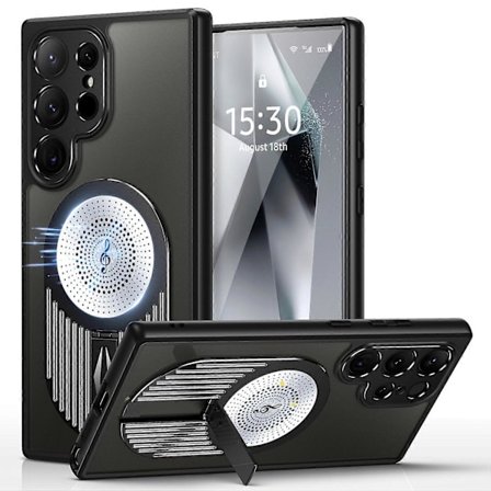 For Samsung Galaxy S25 Ultra Deksel Stativ Silikon+PC Telefondeksel Grafen Varmeavledning