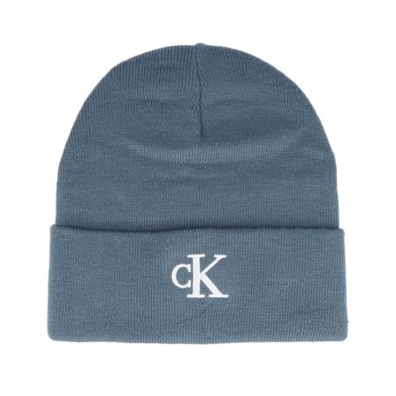 Calvin Klein - Blu cuff Beanie - Monogram Embro Beanie China Blue Cuff @ Hatstore