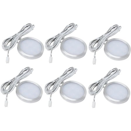 6 st 12V 3W LED Interiör Spotlight, Infälld Taklampa för Husbil, Camper, Van, Husvagn, Båt, Fräscht Vit