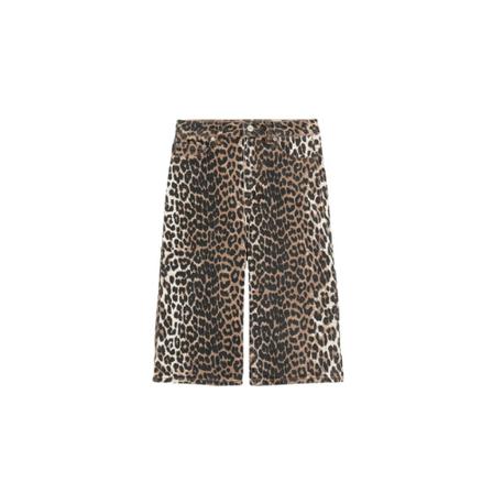 Ganni Long Korte Broek , Bruin , Dames , Maat: W26
