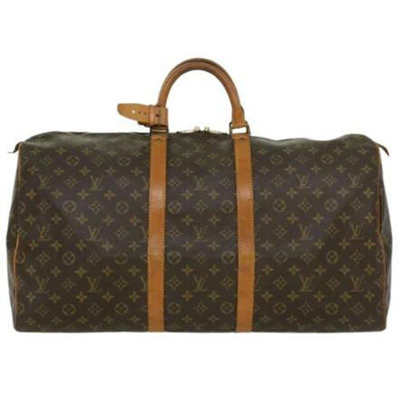 Louis Vuitton Vintage, Pre-owned Keepall 55 Monogram Bag Bruin, Dames, Maat:ONE Size,leather