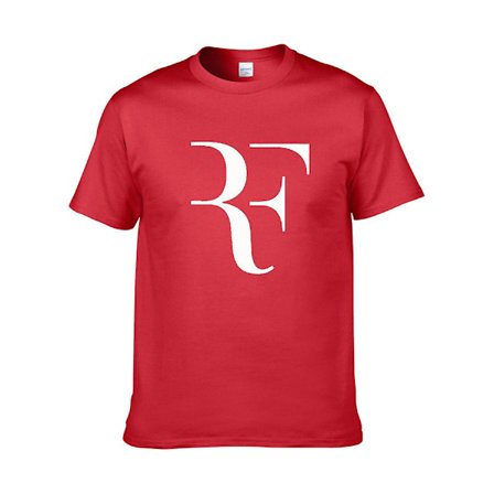 Federer Tennis kortärmad bomull T-shirt med rund hals