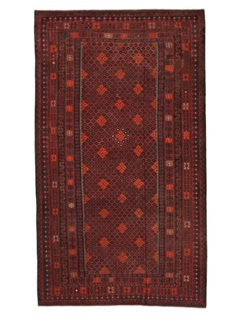 Oriental Kilim Maimane Rug 284X488 Black/Dark Red Large Wool, Afghanistan