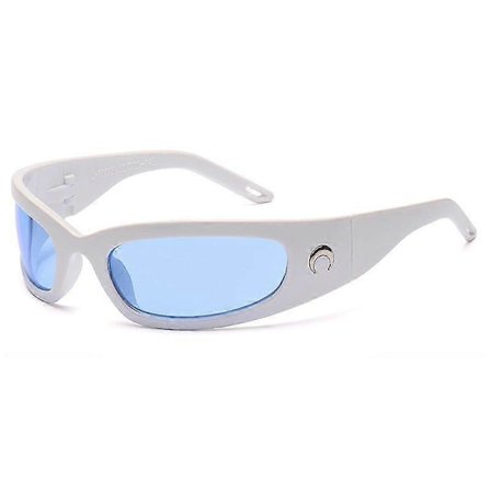 Nye Moonlight rektangulære solbriller dame herre retro utendørs sykling sport hip hop punk solbriller