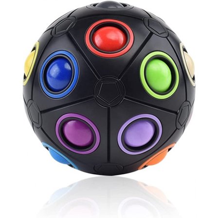 Magiska 20 bollar pussel stress regnbågsboll fidget magnet kub pack billiga leksaker, fidget spinner kub leksak stressbollar för barn vuxna (svart)