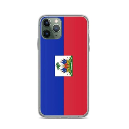 iPhone-cover - Multifarvet - Haiti-flag - Blød - Kompatibel med iPhone 11 Pro - Vertikal