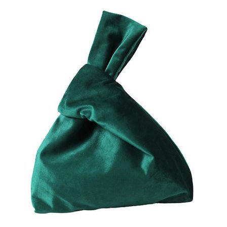 Vintage Tote Bag Tyg Handväska Handväska Kosmetiska Snacks Japaneses Style Knot Bag Grön 23*21,5*0,3