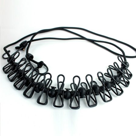 Bärbar Resklädstreck - Elastiskt Resklädstreck för Camping med 12 Klämmor för Resor och Camping