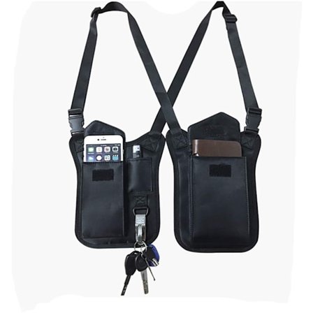Tyverisikret usynlig skulder taske til under armen, skjult taske, multifunktionel sikker dobbelt opbevaringstaske under armen til mænd/kvinder, 