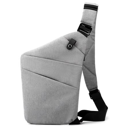 Män Multi-pocket Axelväska Crossbody Anti-stöld Ryggsäck Light Gray