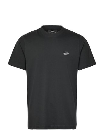 Cotton Jersey Frode Emb Logo Tee Tops T-Kortærmet Skjorte Black Mads Nørgaard