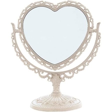 7 tuuman sydämen muotoinen peili peilipöytään - varastossa