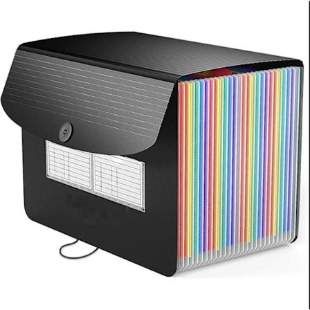 25 Lommer Trekkspill Filorganisator Keeper/Ekspanderende Fyllboks Brev A4 Størrelse/ Dokument Papir Regning Kvitteringsorganisator