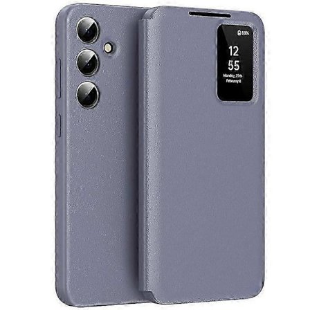 Yhteensopiva Samsung Galaxy A56 5G -kotelo korttipidikkeellä, älykkäällä näkymäikkunalla ja nahkaisella puhelinkuoressa