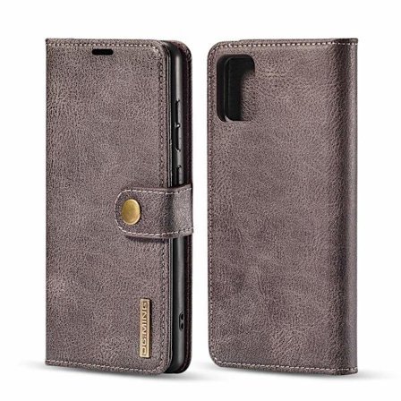 DG.MING Split nahkainen lompakkokotelo Samsung Galaxy A71 - Harmaa