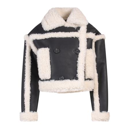 Stand Studio Faux Fur & Shearling Jakke Brun, Dame