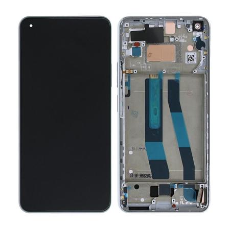 Xiaomi 11 Lite 5G NE / Mi 11 Lite 4G/5G (2021) Skärm med LCD Display Original - Vit White