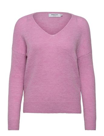Femme Alpaca V Neck Pullover Pink MOSS COPENHAGEN
